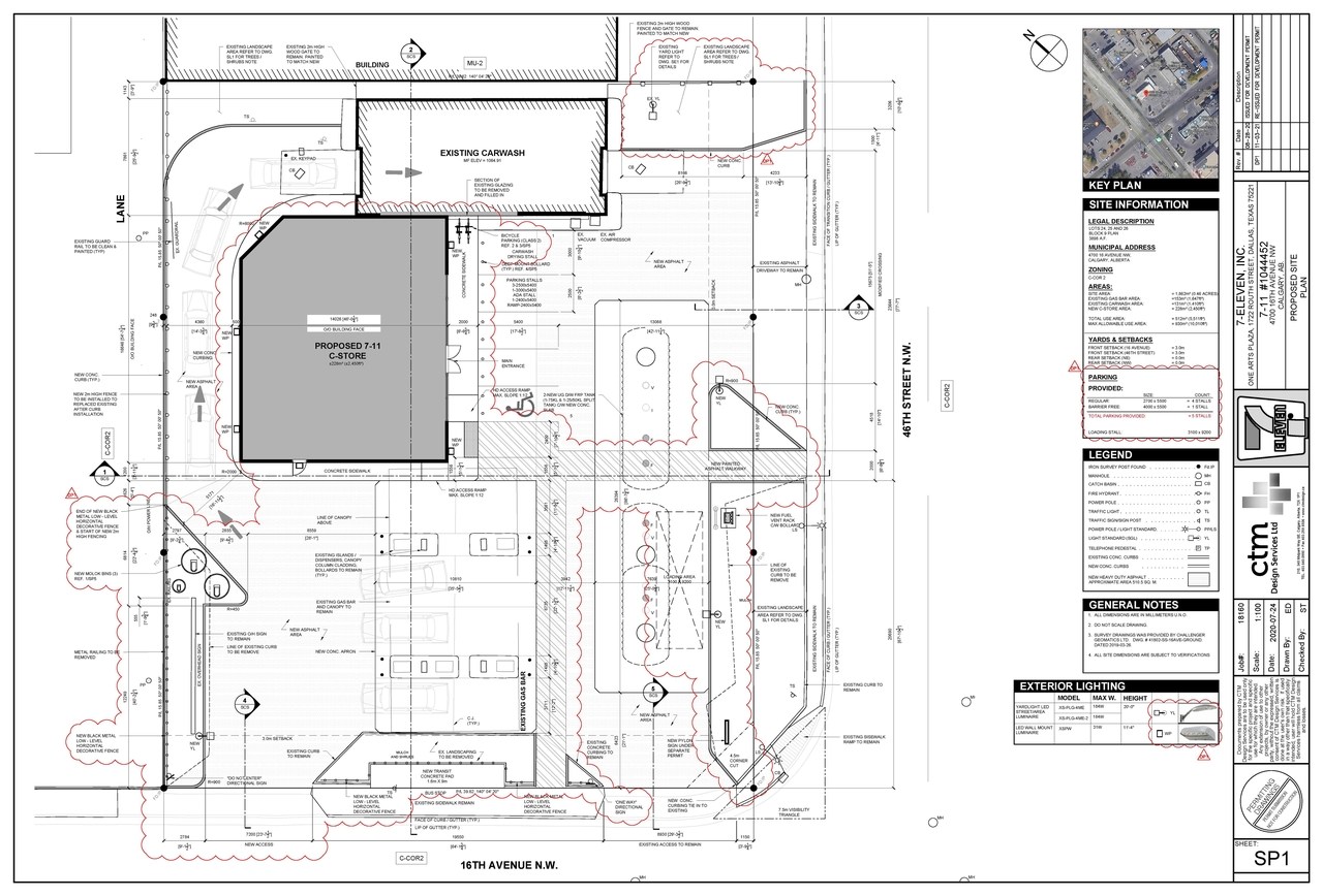 Construction site plan for project from page 4 of the file 'DMap Plans (Amended v1) DP2020-6941 (6MB)'