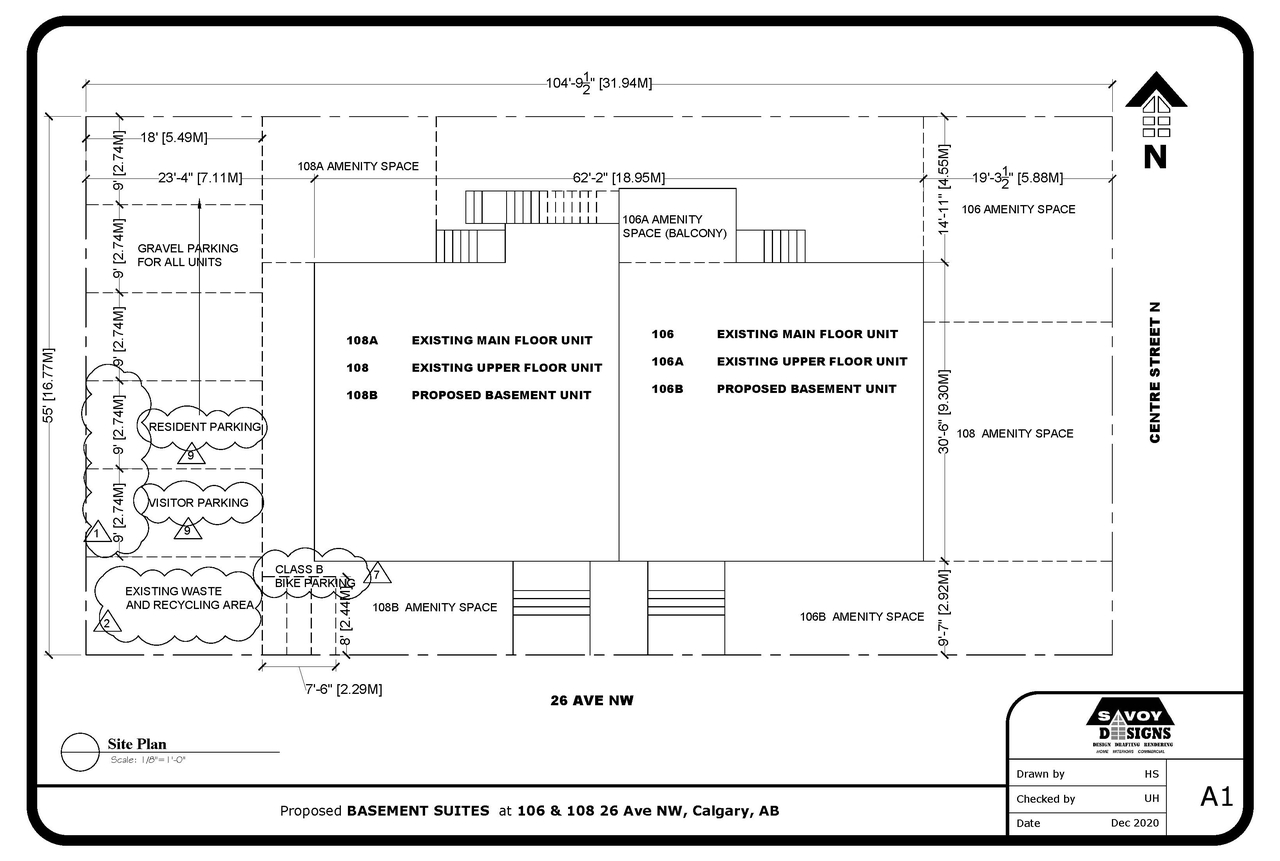 Construction site plan for project from page 1 of the file 'DMAP Plans (Ammended v2) DP2021-0385 (1MB)'