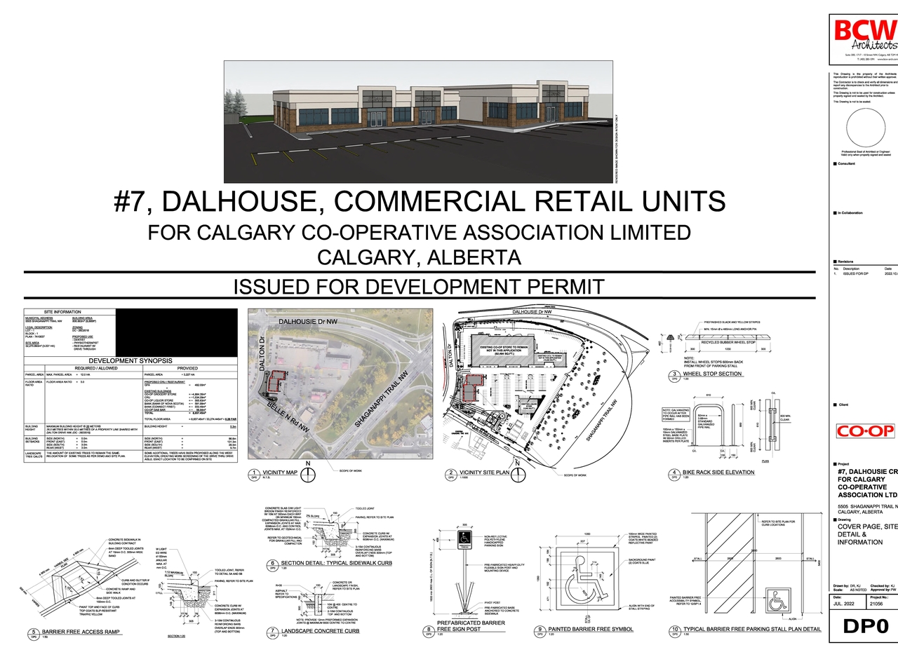 Construction site plan for project from page 1 of the file 'DMAP Plans (Submitted) DP2022-07120 (5MB)'