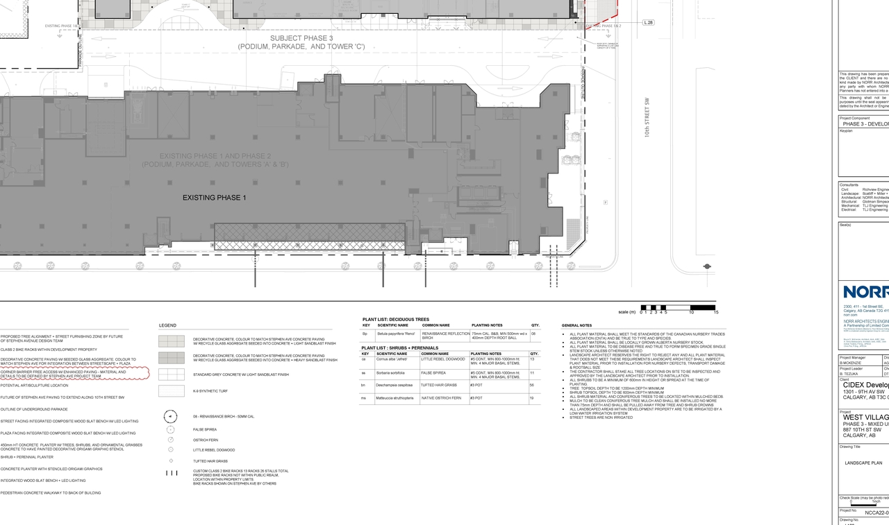 Construction site plan for project from page 6 of the file 'DP2023-02496 DMAP Plans (Amended) 2023-11-22 - 7MB'
