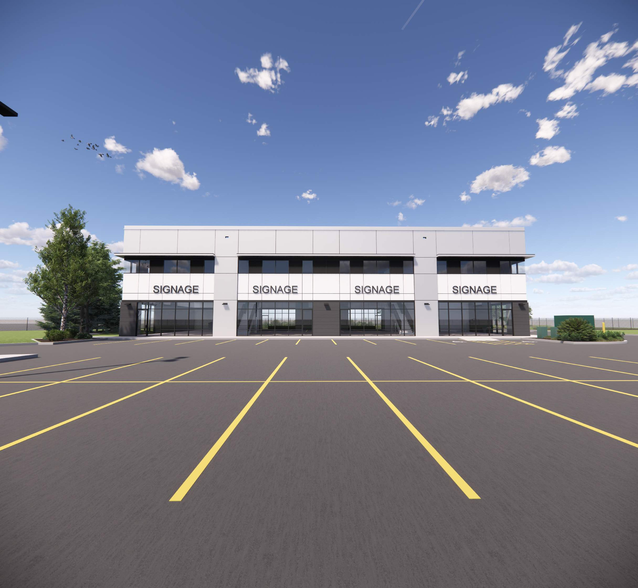 Rendering of building from page 17 of the file 'DP2023-05603 DMAP document submitted 09-29-2023 1MB'