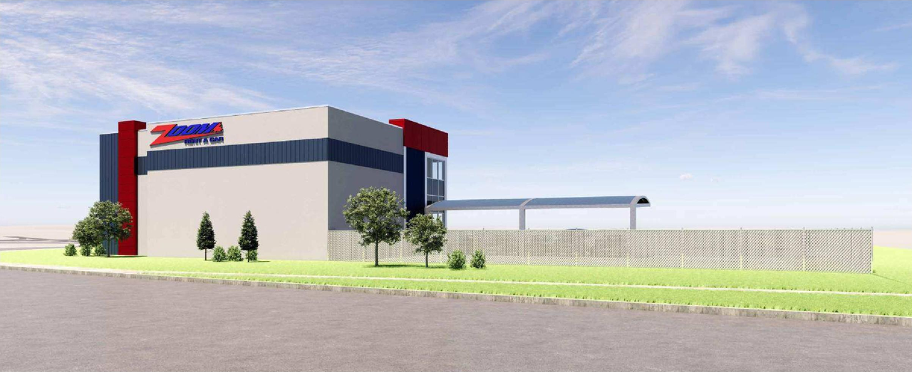 Rendering of building from page 1 of the file 'DP2023-08898 DMAP Plans Amended (2MB) 2026-06-17'
