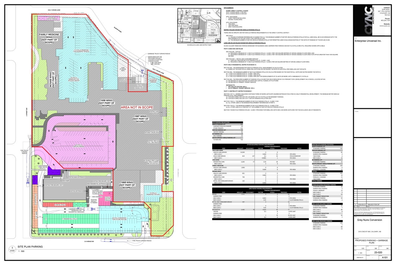 Construction site plan for project from page 4 of the file 'DP2024-02092 DMAP Plans Submitted 2024-03-26 - 5MB'