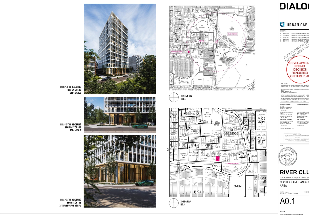 Rendering of building from page 2 of the file 'DP2024-03130 - DMAP PLANS -Decision Rendered 2025-09-29 (9MB)'