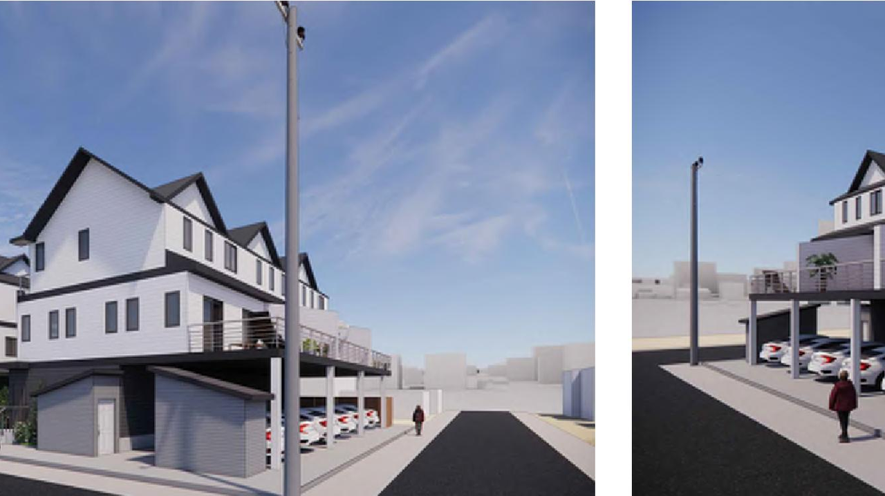 Rendering of building from page 12 of the file 'DMAP Plans (Amended) DP2024-04973 (4MB) 2025-04-15'