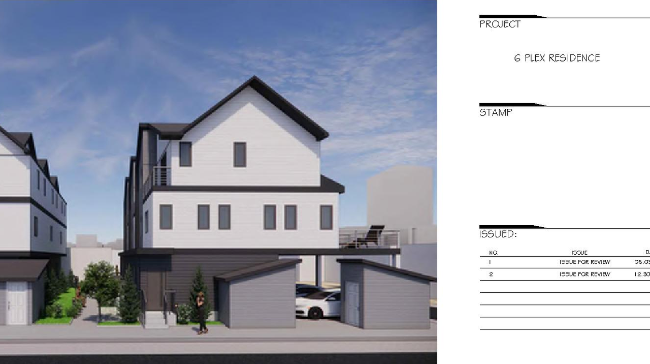 Rendering of building from page 12 of the file 'DMAP Plans (Amended) DP2024-04973 (4MB) 2025-04-15'