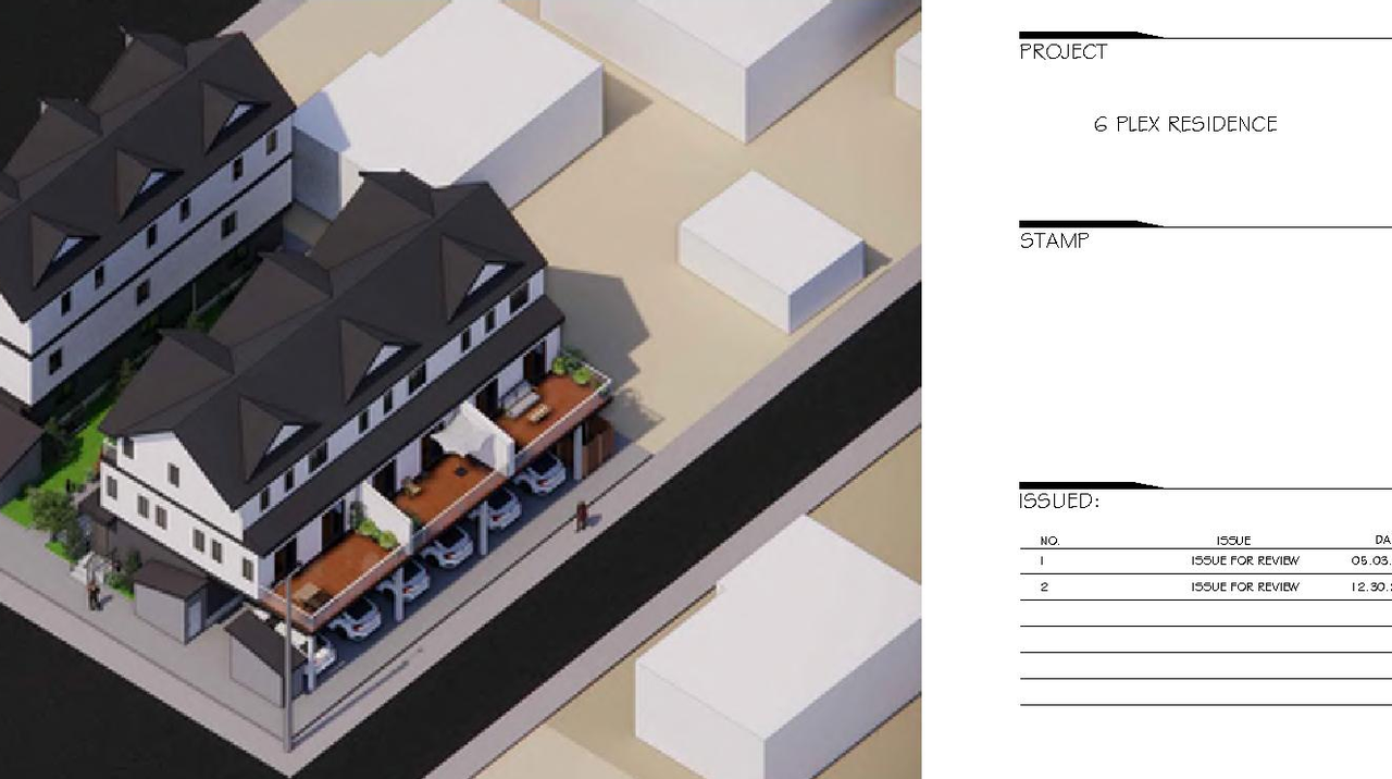 Rendering of building from page 13 of the file 'DMAP Plans (Amended) DP2024-04973 (4MB) 2025-04-15'