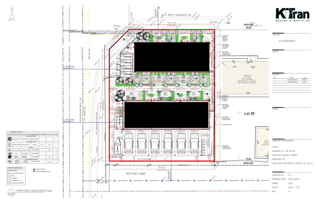 Construction site plan for project from page 5 of the file 'DMAP Plans (Amended) DP2024-04973 (4MB) 2025-04-15'