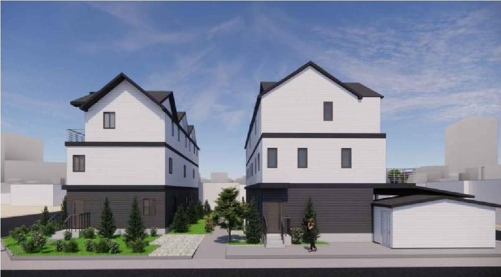 Rendering of building from page 10 of the file 'DMAP Plans Amended DP2024-04973 (2MB) 2025-10-17'