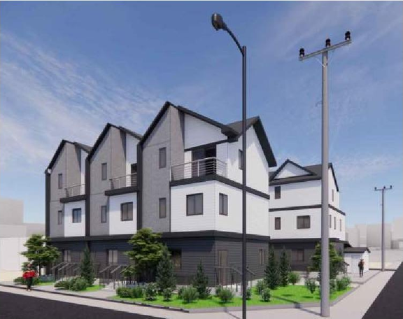Rendering of building from page 10 of the file 'DMAP Plans Amended DP2024-04973 (2MB) 2025-10-17'