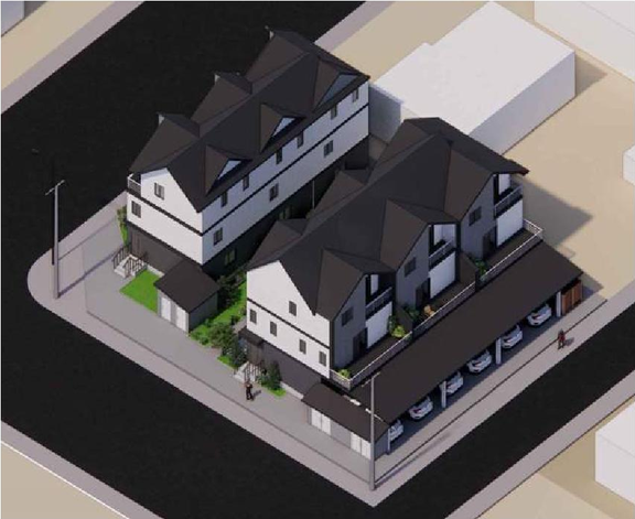 Rendering of building from page 12 of the file 'DP2024-04973 DMAP PLANS (AMENDED) 2025-06-09 (4MB)'