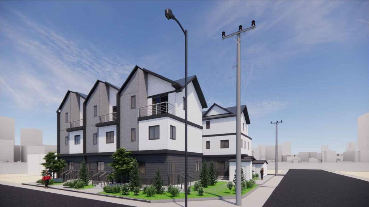 Rendering of building from page 1 of the file 'DP2024-04973 DMAP Plans Amended (3MB) 2026-02-05'