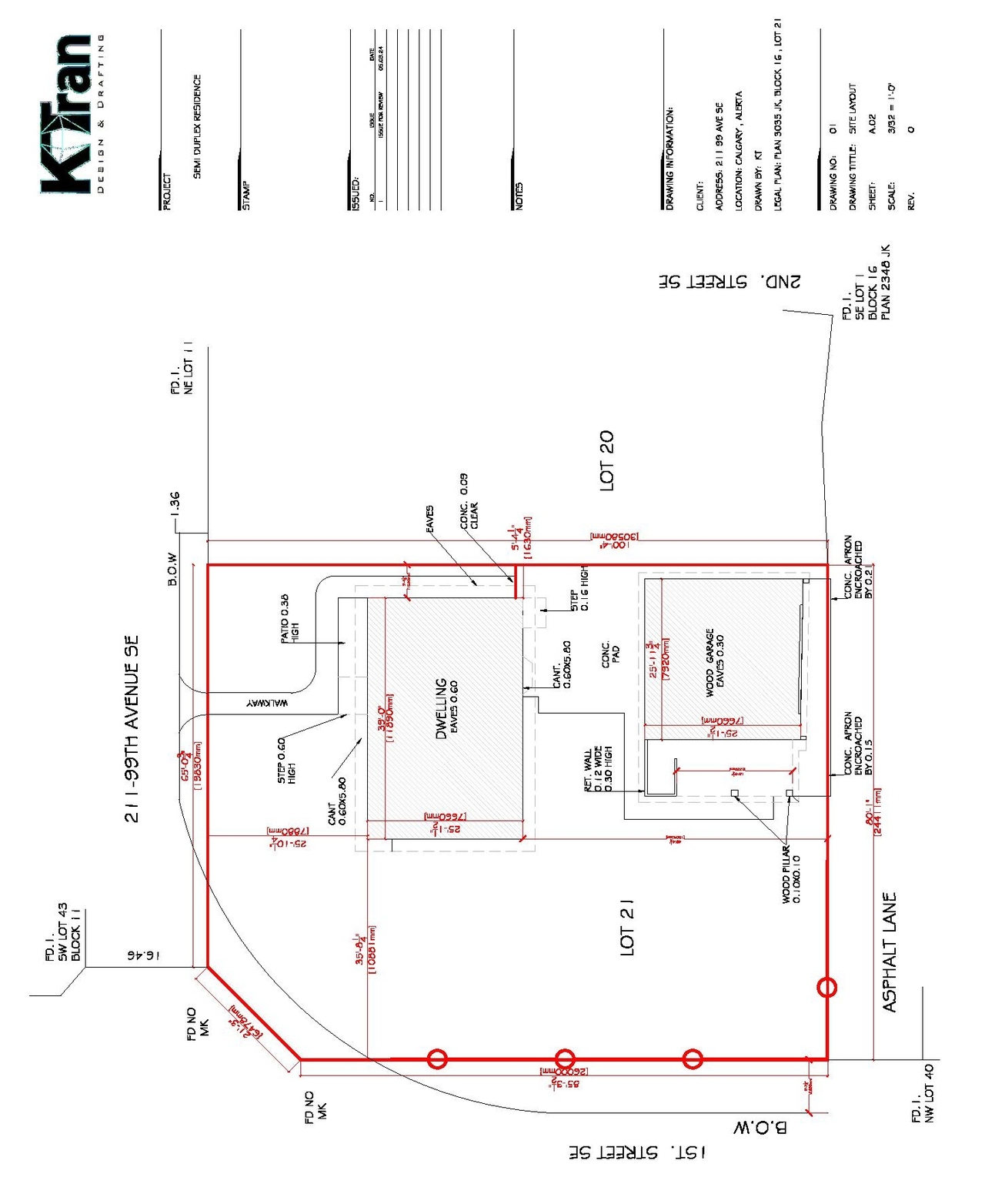 Construction site plan for project from page 1 of the file 'DP2024-04973 DMAP Plans Submitted 2024-07-24 - 2MB'
