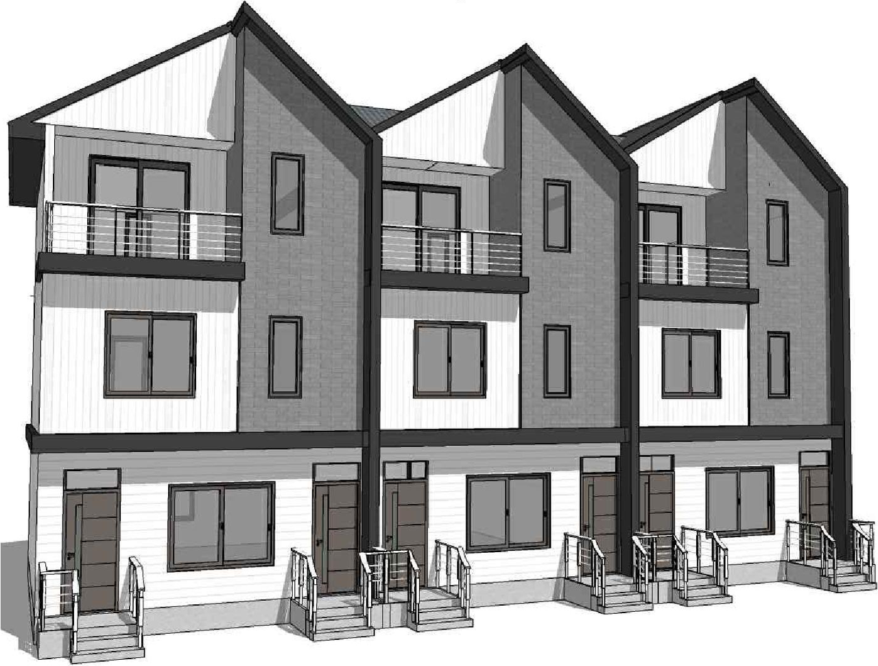 Rendering of building from page 2 of the file 'DP2024-04973 DMAP Plans Submitted 2024-07-24 - 2MB'