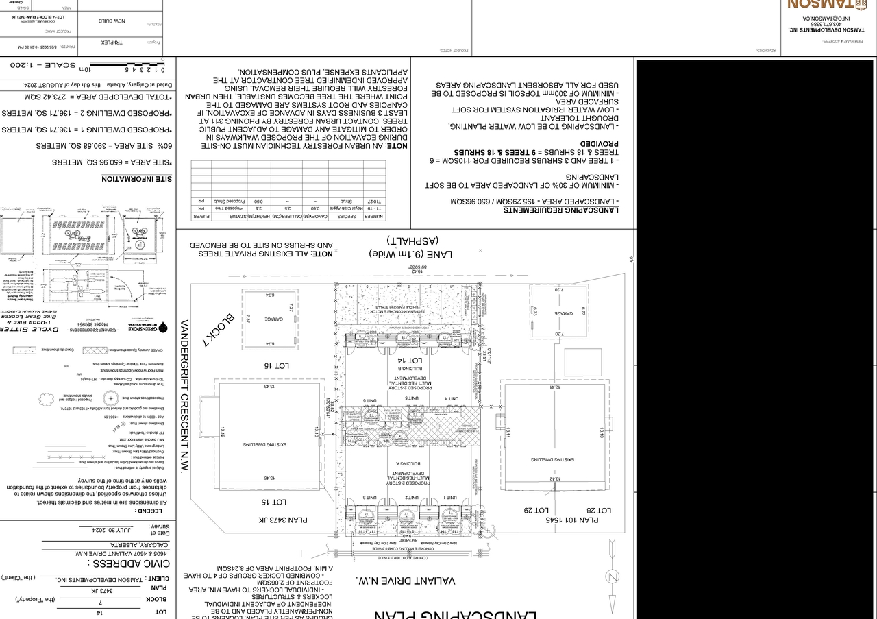 Construction site plan for project from page 2 of the file 'DMAP Plans (Amended) DP2024-06717 (2MB) 2025-06-02'
