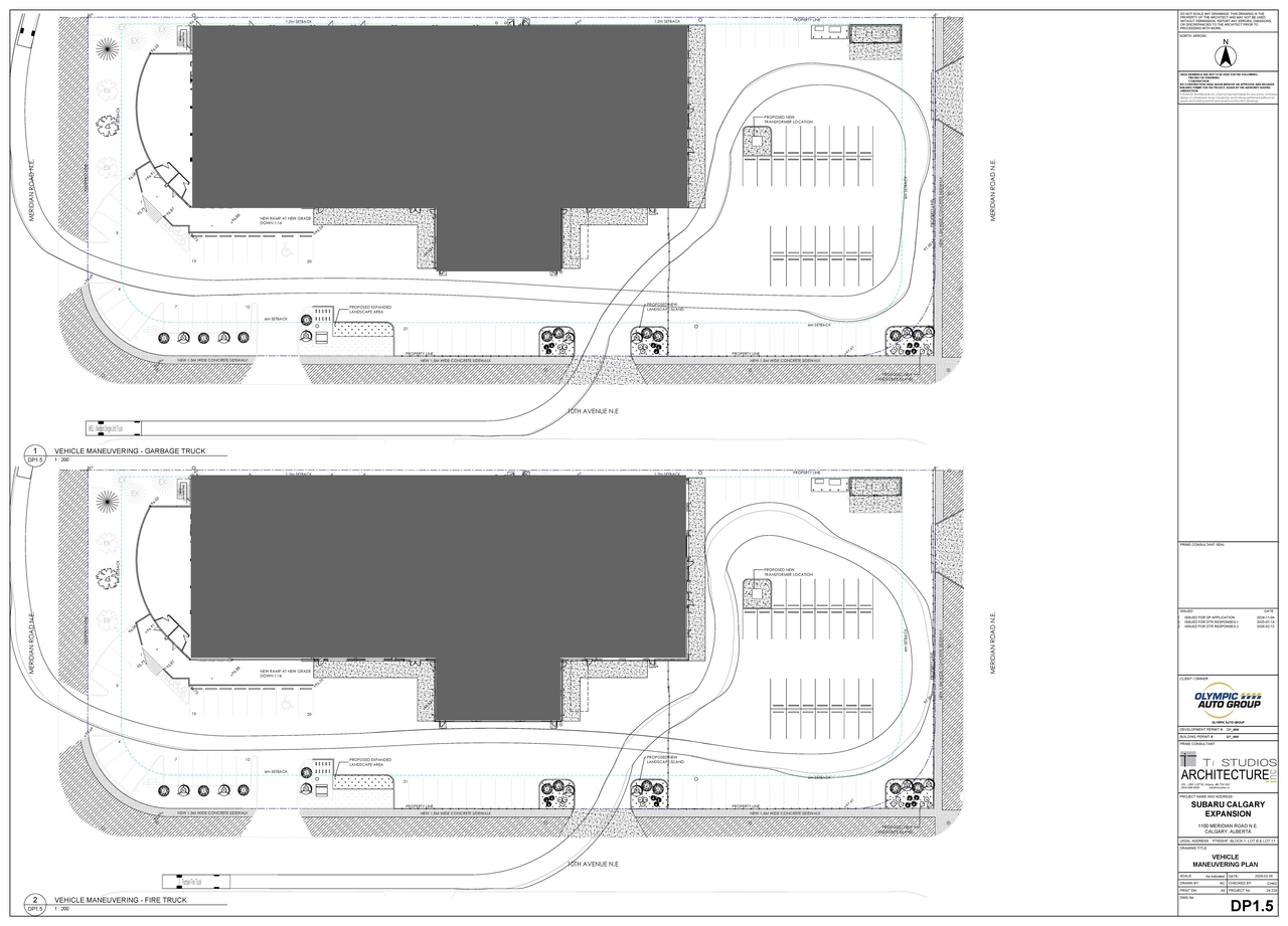 Construction site plan for project from page 4 of the file 'DP2024-08245 DMAP Plans Amended (5MB) 2026-02-26'