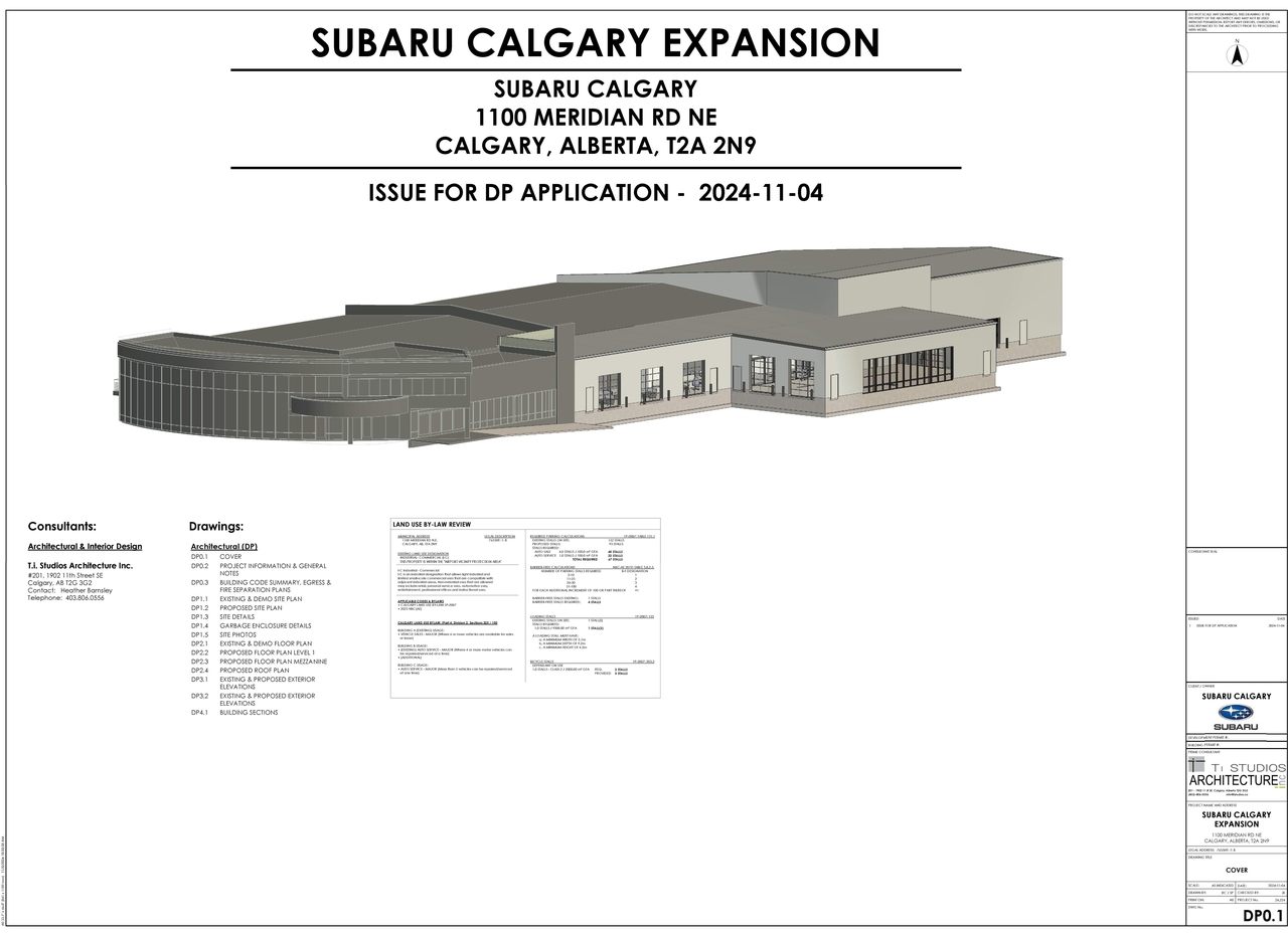 Rendering of building from page 1 of the file 'DP2024-08245 DMAP Plans Submitted 2024-11-21 3333KB'