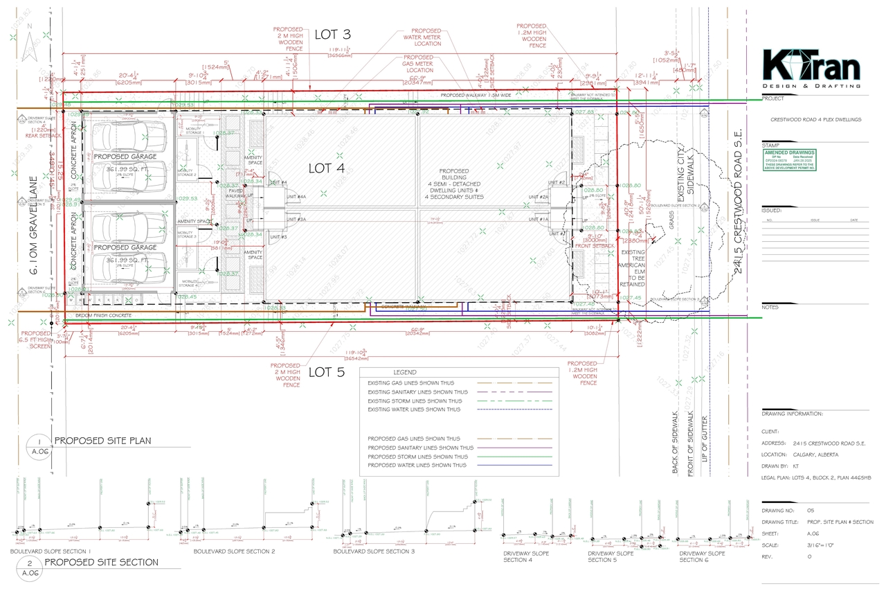 Construction site plan for project from page 5 of the file 'DP2024-08378 DMAP Plans Amended 2025-01-28-6MB'