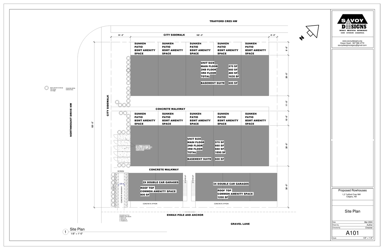 Construction site plan for project from page 2 of the file 'DP2025-00022 Circulation Package '