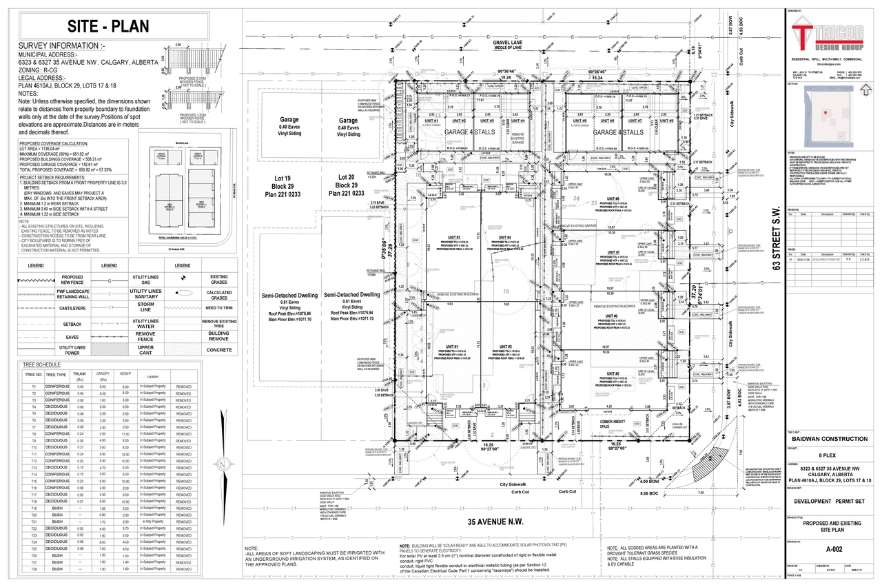 Construction site plan for project from page 5 of the file 'DP2025-00105 DMAP Plans (Submitted) 2026-01-14 (10MB)'