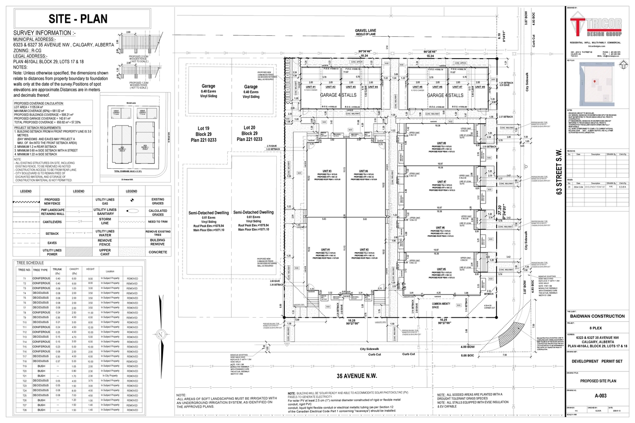 Construction site plan for project from page 6 of the file 'DP2025-00105 DMAP Plans (Submitted) 2026-01-14 (10MB)'