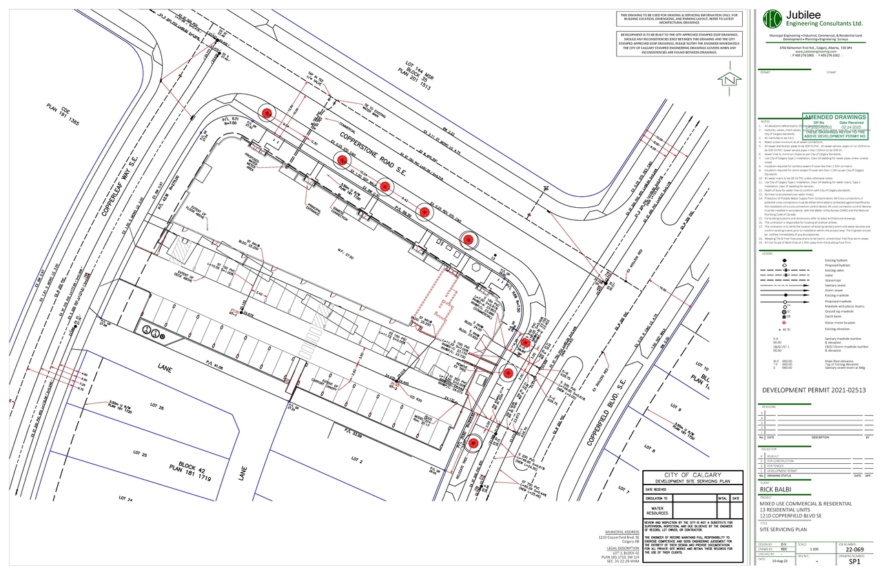 Construction site plan for project from page 6 of the file 'DP2025-00302 DMAP Plans Submitted 2025-01-28 5MB'