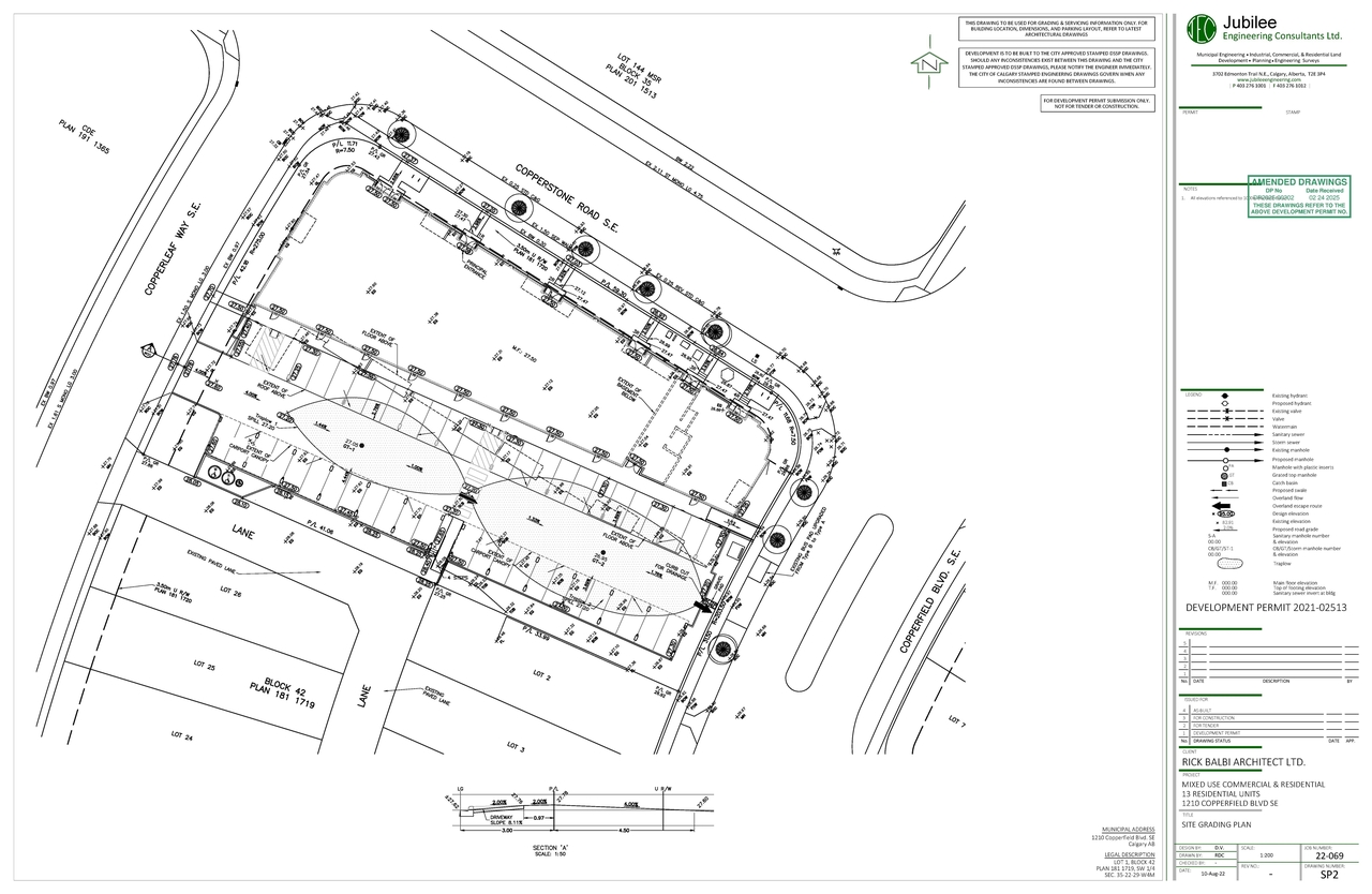 Construction site plan for project from page 7 of the file 'DP2025-00302 DMAP Plans Submitted 2025-01-28 5MB'