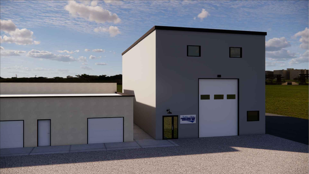 Rendering of building from page 8 of the file 'DP2025-00774 DMAP Plans Submitted 2025-03-11 1MB'