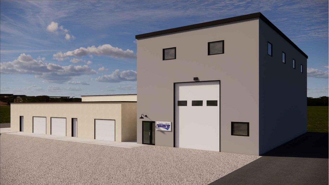 Rendering of building from page 8 of the file 'DP2025-00774 DMAP Plans Submitted 2025-03-11 1MB'