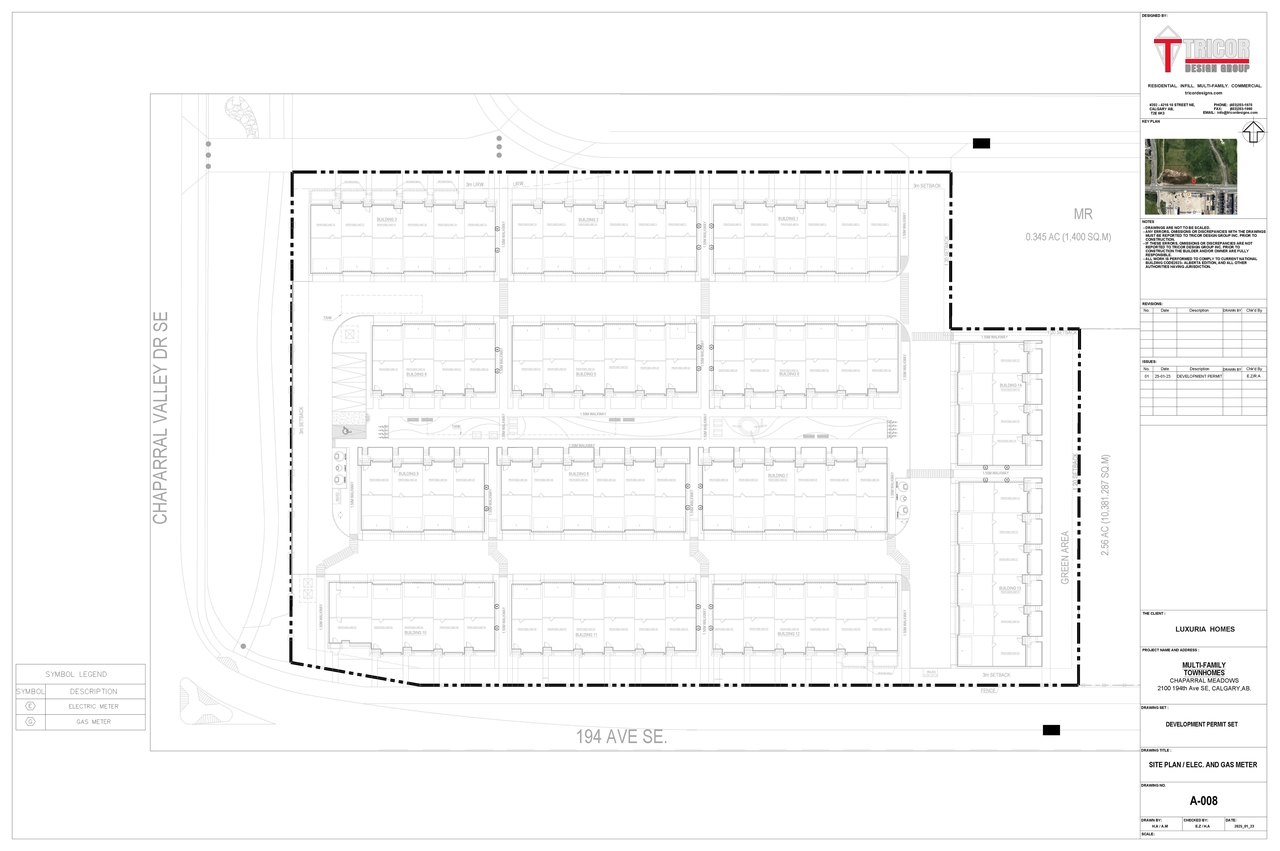 Construction site plan for project from page 10 of the file 'DP2025-00795 DMAP Plans Submitted 2025-02-12 74MB'