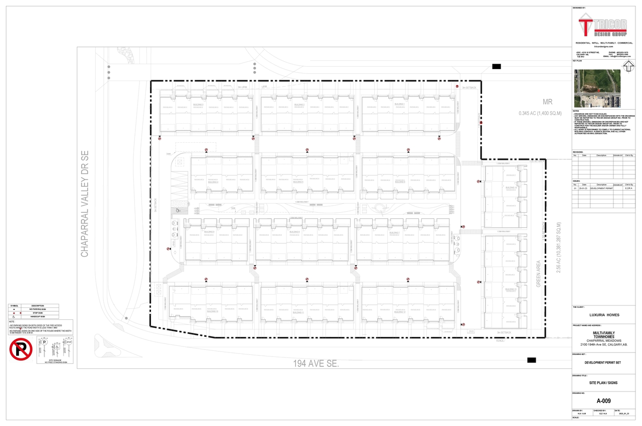 Construction site plan for project from page 11 of the file 'DP2025-00795 DMAP Plans Submitted 2025-02-12 74MB'