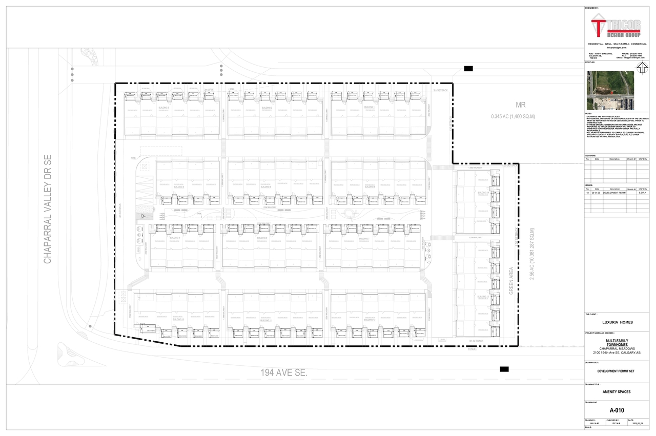 Construction site plan for project from page 12 of the file 'DP2025-00795 DMAP Plans Submitted 2025-02-12 74MB'