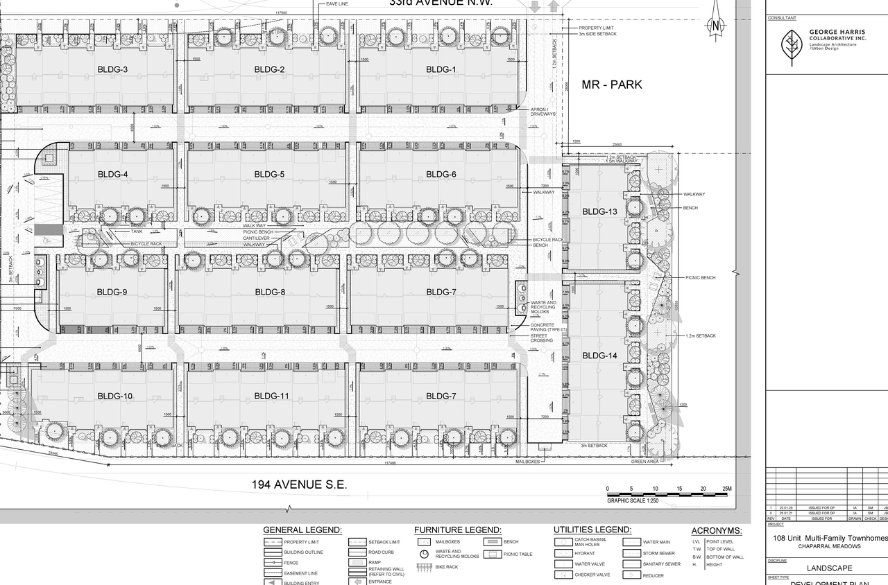 Construction site plan for project from page 15 of the file 'DP2025-00795 DMAP Plans Submitted 2025-02-12 74MB'