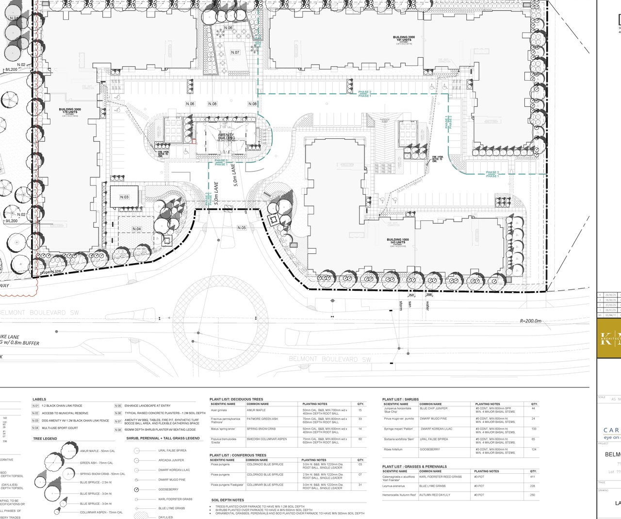 Construction site plan for project from page 11 of the file 'DP2025-00875 DMAP Plans (Amended) 2026-01-28 (8MB)'