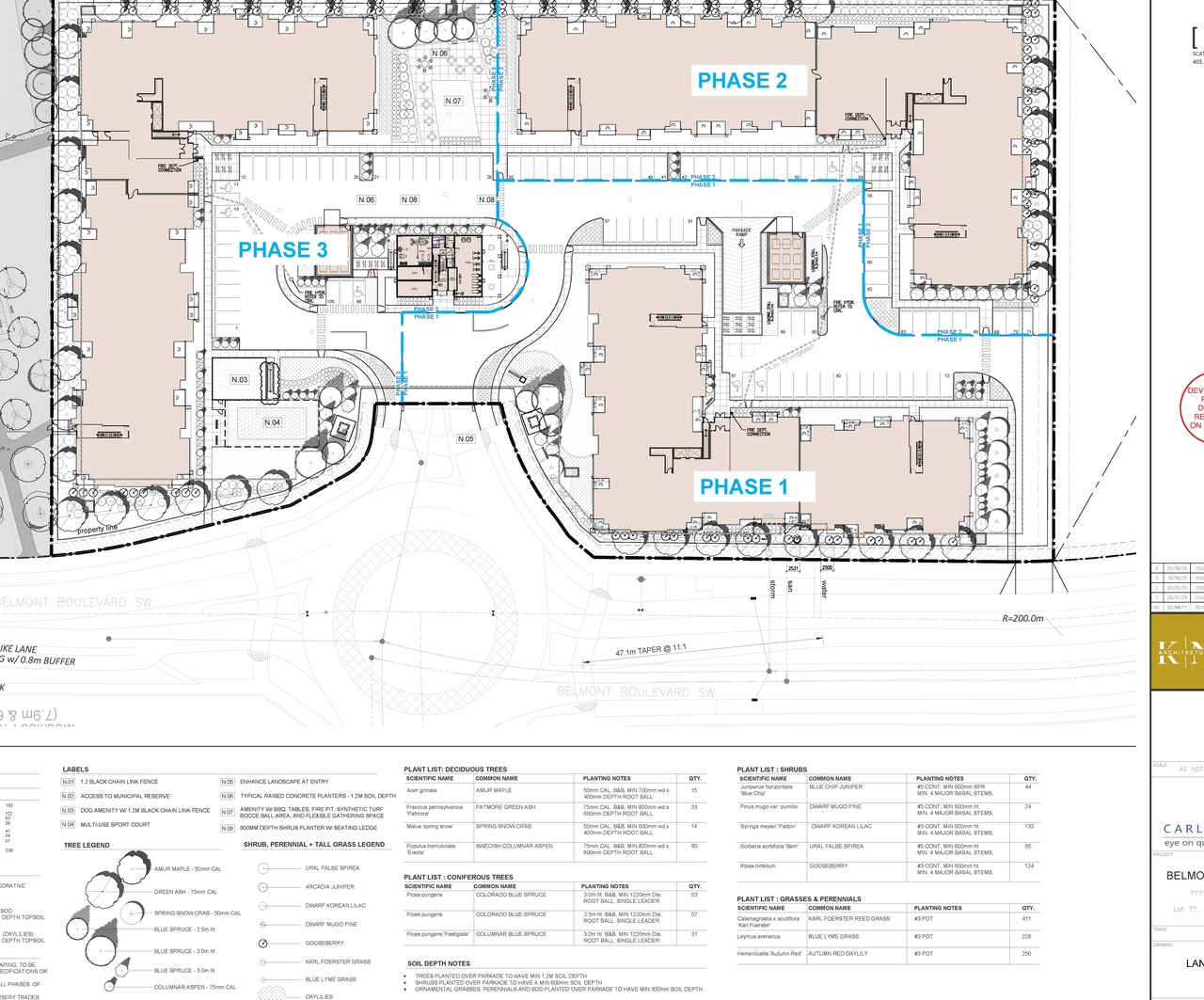 Construction site plan for project from page 15 of the file 'DP2025-00875 - DMAP DECISION RENDERED (15MB) 2026-03-24'