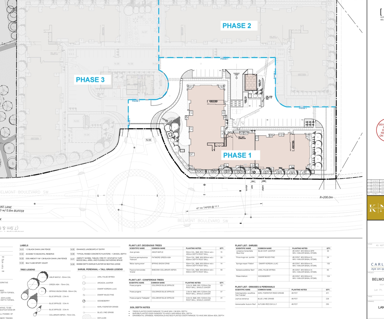 Construction site plan for project from page 16 of the file 'DP2025-00875 - DMAP DECISION RENDERED (15MB) 2026-03-24'
