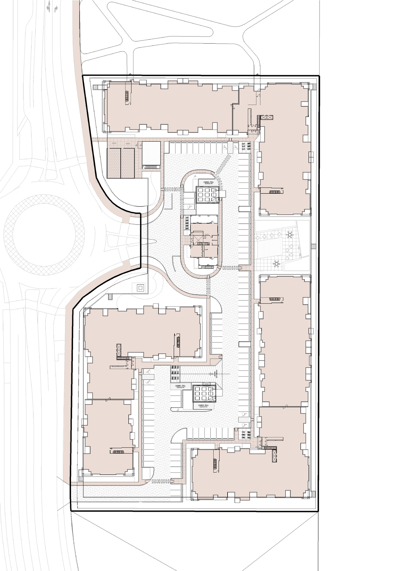Construction site plan for project from page 1 of the file 'DP2025-00875 DMAP Plans Submitted 2025-02-18- 7MB'