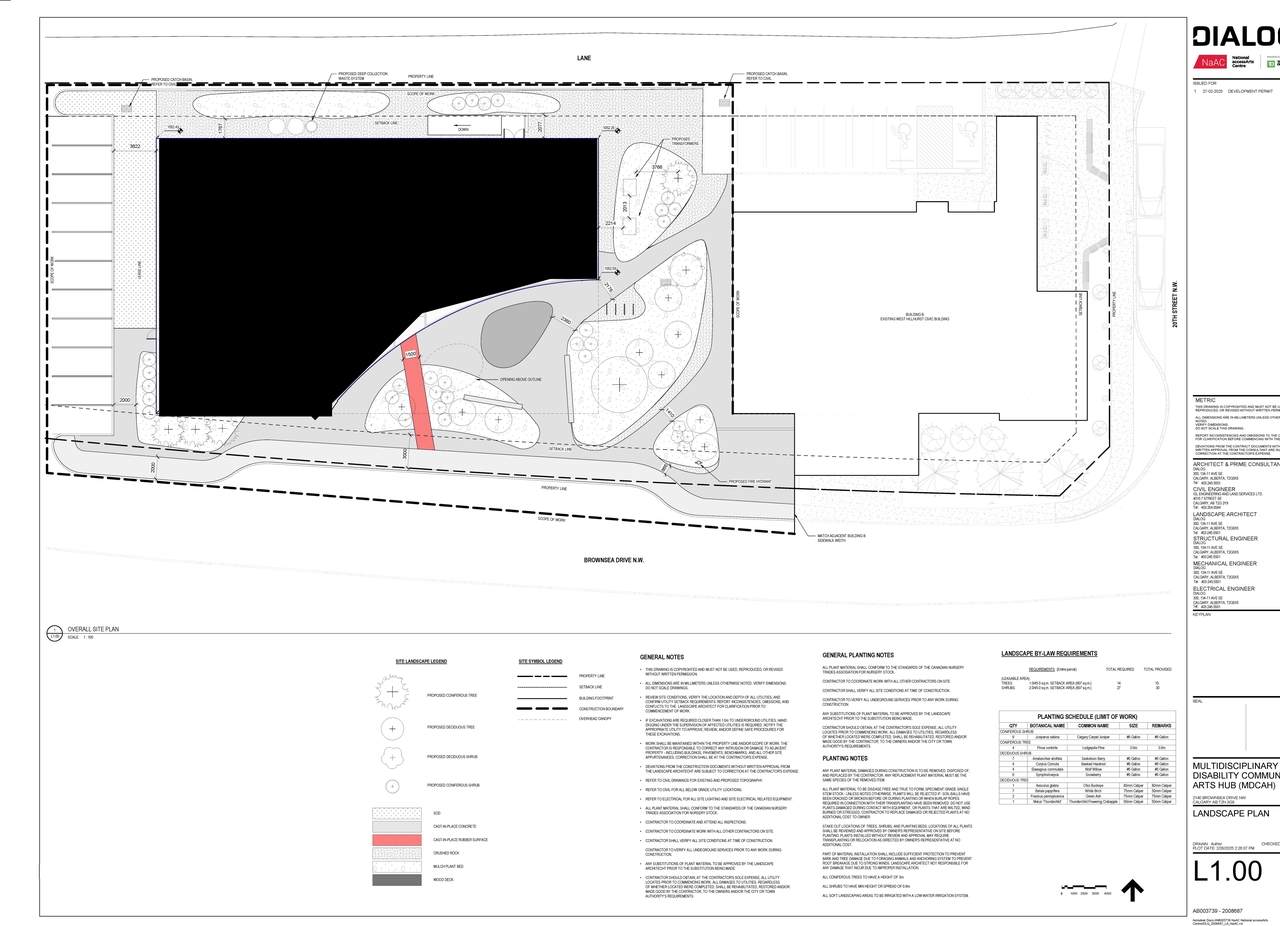 Construction site plan for project from page 11 of the file 'DP2025-01193 DMAP Plans Submitted 2025-03-03 (5MB)'