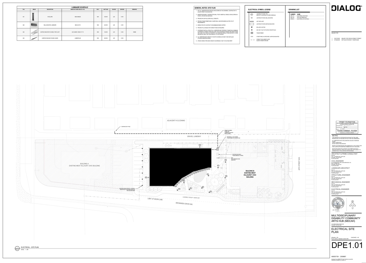 Construction site plan for project from page 13 of the file 'DP2025-01193 DMAP Plans Amended 2025-07-11 (25MB)'