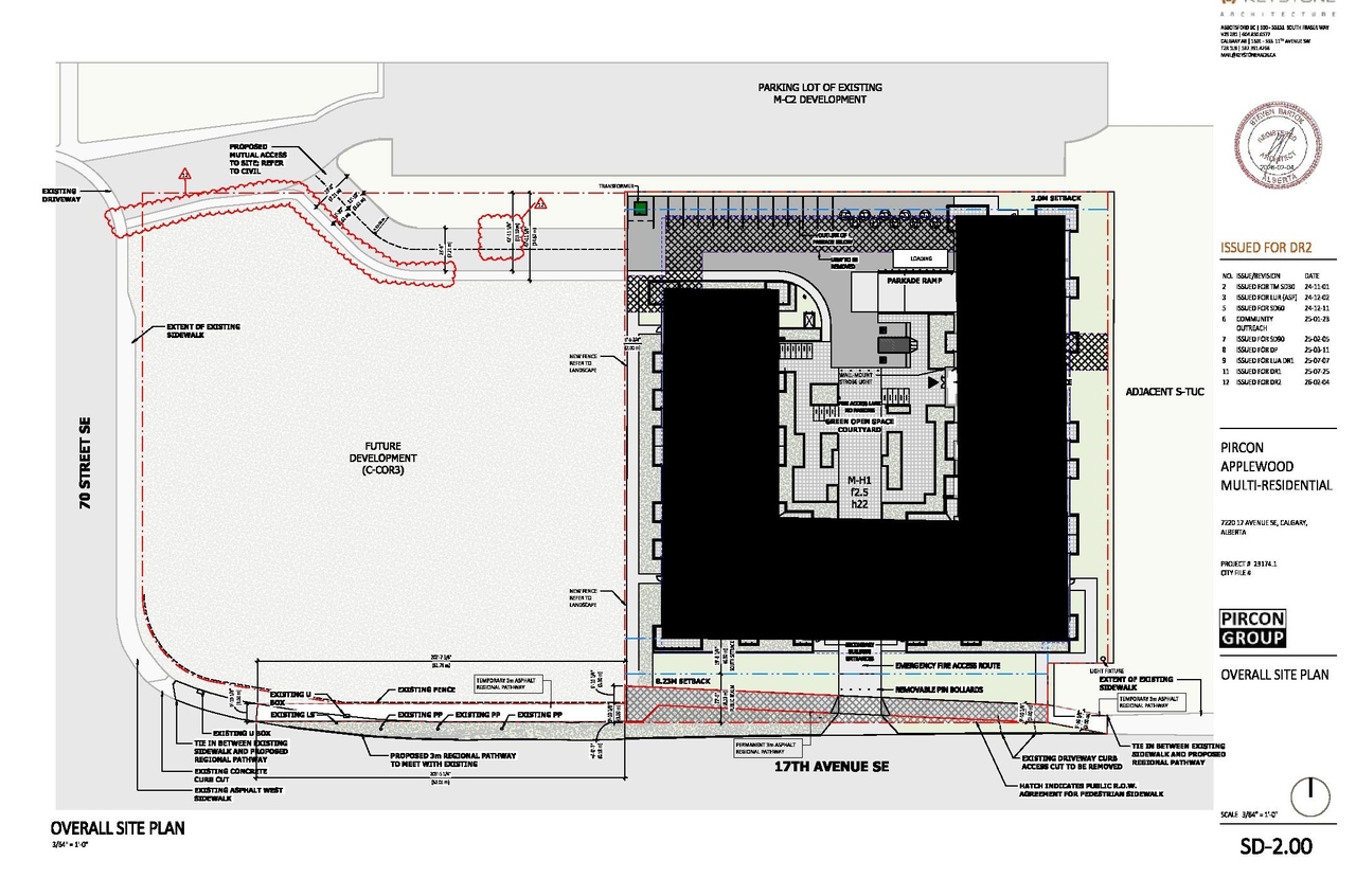 Construction site plan for project from page 9 of the file 'DP2025-01538 - DMAP LANS - AMENDED - 2026-02-05 (24MB)'