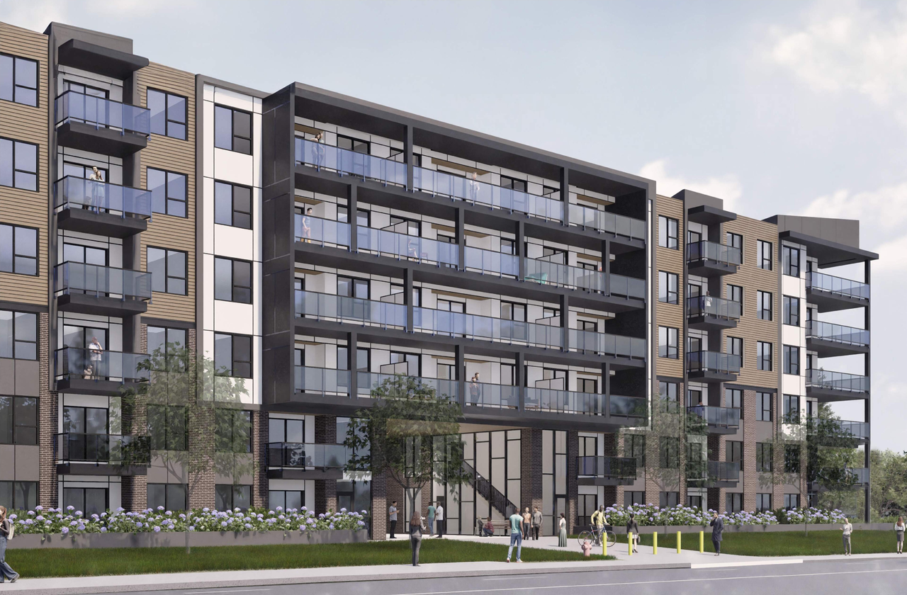 Rendering of building from page 10 of the file 'DP2025-01538 - DMAP DECISION RENDERED (20MB) 2026-07-07'