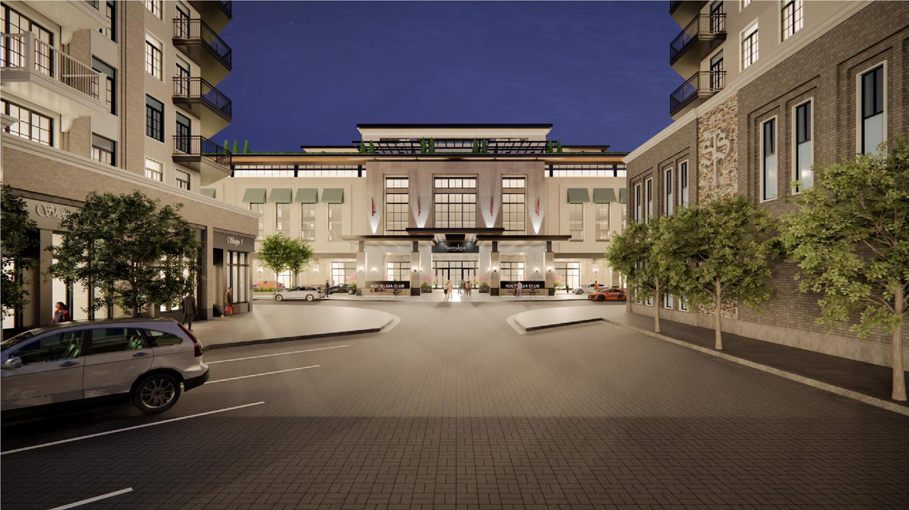 Rendering of building from page 3 of the file 'DMAP Plans Amended DP2025-01650 (21MB) 2025-10-15'