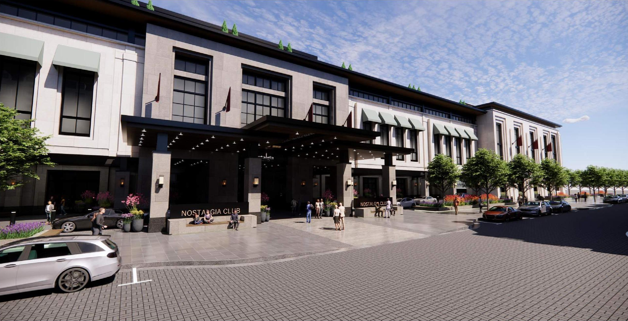 Rendering of building from page 4 of the file 'DMAP Plans Amended DP2025-01650 (21MB) 2025-10-15'