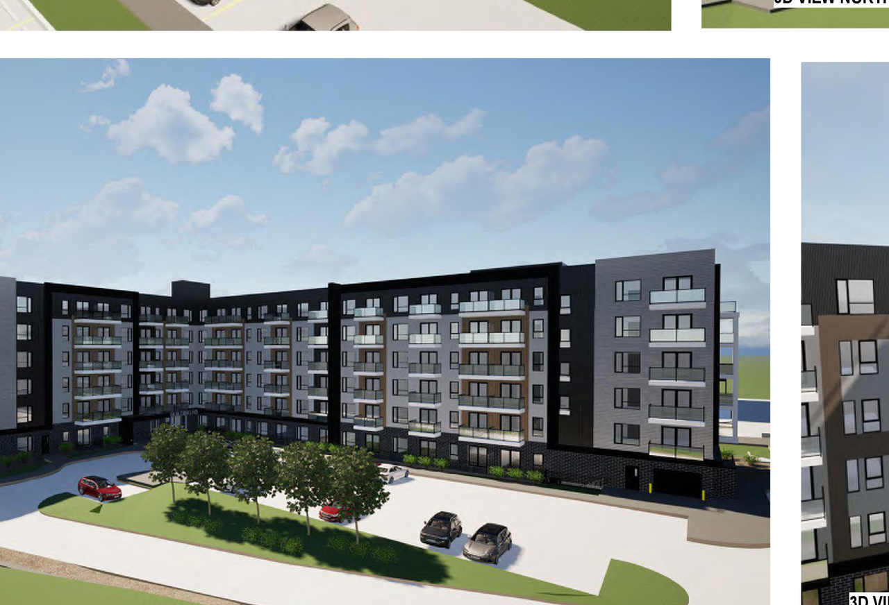 Rendering of building from page 10 of the file 'DMAP Plans (Amended) DP2025-02005 (9MB) 2025-08-13'