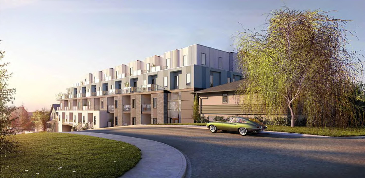 Rendering of building from page 1 of the file 'DMAP Plans (Submitted) DP2025-02030 (5MB) 2025-04-07'
