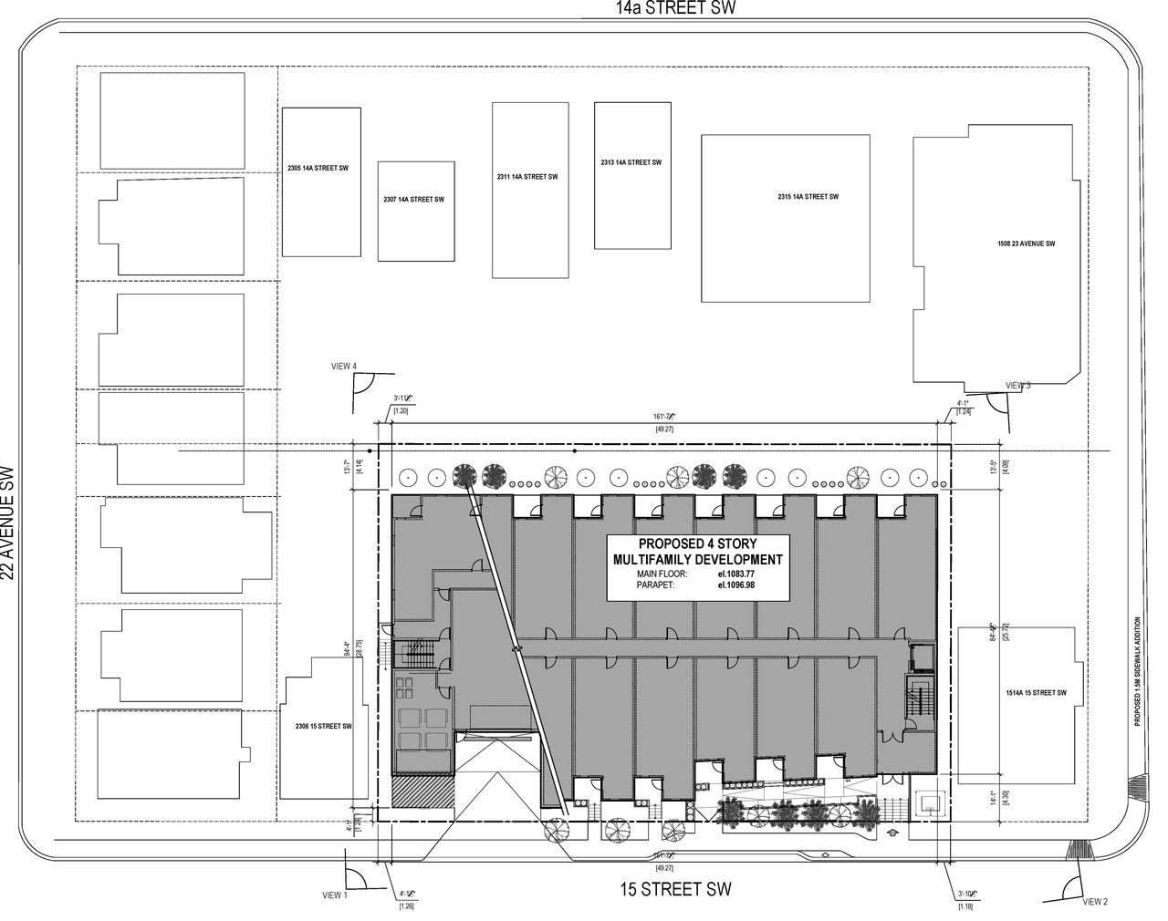 Construction site plan for project from page 2 of the file 'DMAP Plans (Submitted) DP2025-02030 (5MB) 2025-04-07'