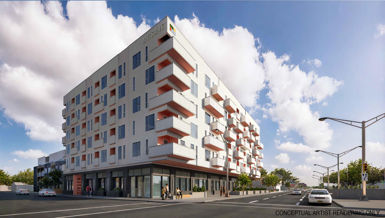 Rendering of building from page 1 of the file 'DMAP Plans (Amended) DP2025-02217 (3MB) 2025-04-22'