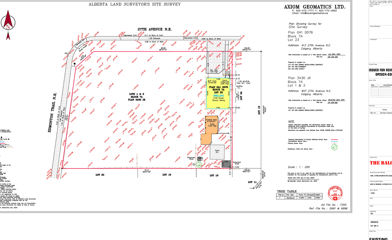 Construction site plan for project from page 4 of the file 'DP2025-02322 DMAP Plans Amended (7MB) 2025-12-10'