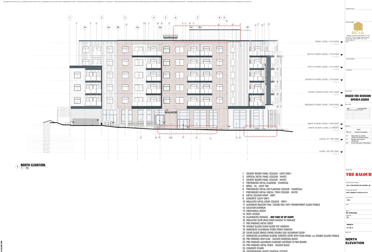Floor plan for project from page 7 of the file 'DP2025-02322 DMAP Plans Amended (7MB) 2025-12-10'