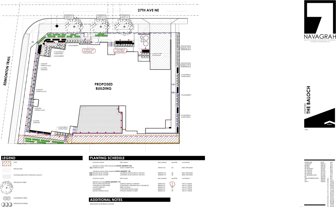 Construction site plan for project from page 16 of the file 'DP2025-02322 - DMAP Plans Amended (12MB) 2026-02-23'